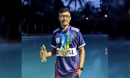 সাঁতারে ঢাবির তারকা শেখ জামিল, পাঁচ ইভেন্টেই প্রথম 