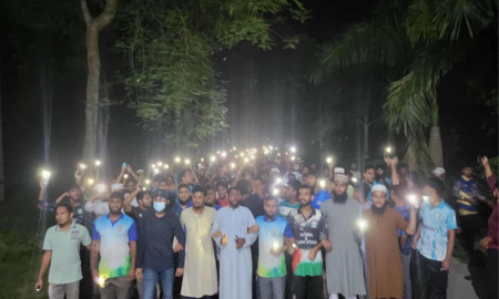  ইবি শিবিরের টর্চলাইট মিছিল