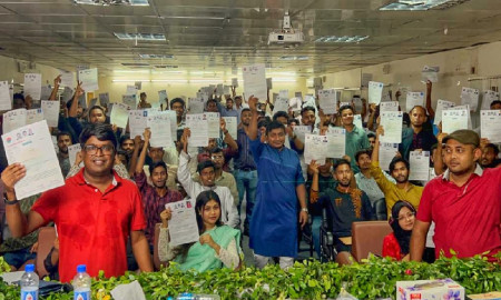 বরিশাল বিশ্ববিদ্যালয়ে ছাত্রদলের ফরম বিতরণ