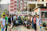 বৃক্ষরোপণ কর্মসূচিতে জাহাঙ্গীরনগর বিশ্ববিদ্যালয় (জাবি) শাখা ছাত্রদল