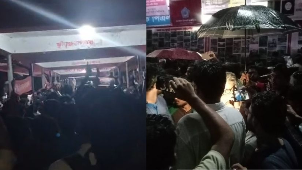 টিএসসিতে শিবির ও বাম সংগঠনের অবস্থানে উত্তেজনা