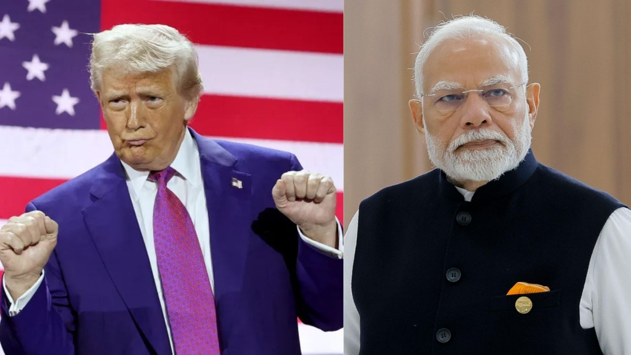 মার্কিন প্রেসিডেন্ট ডোনাল্ড ট্রাম্প ও প্রধানমন্ত্রী নরেন্দ্র মোদী