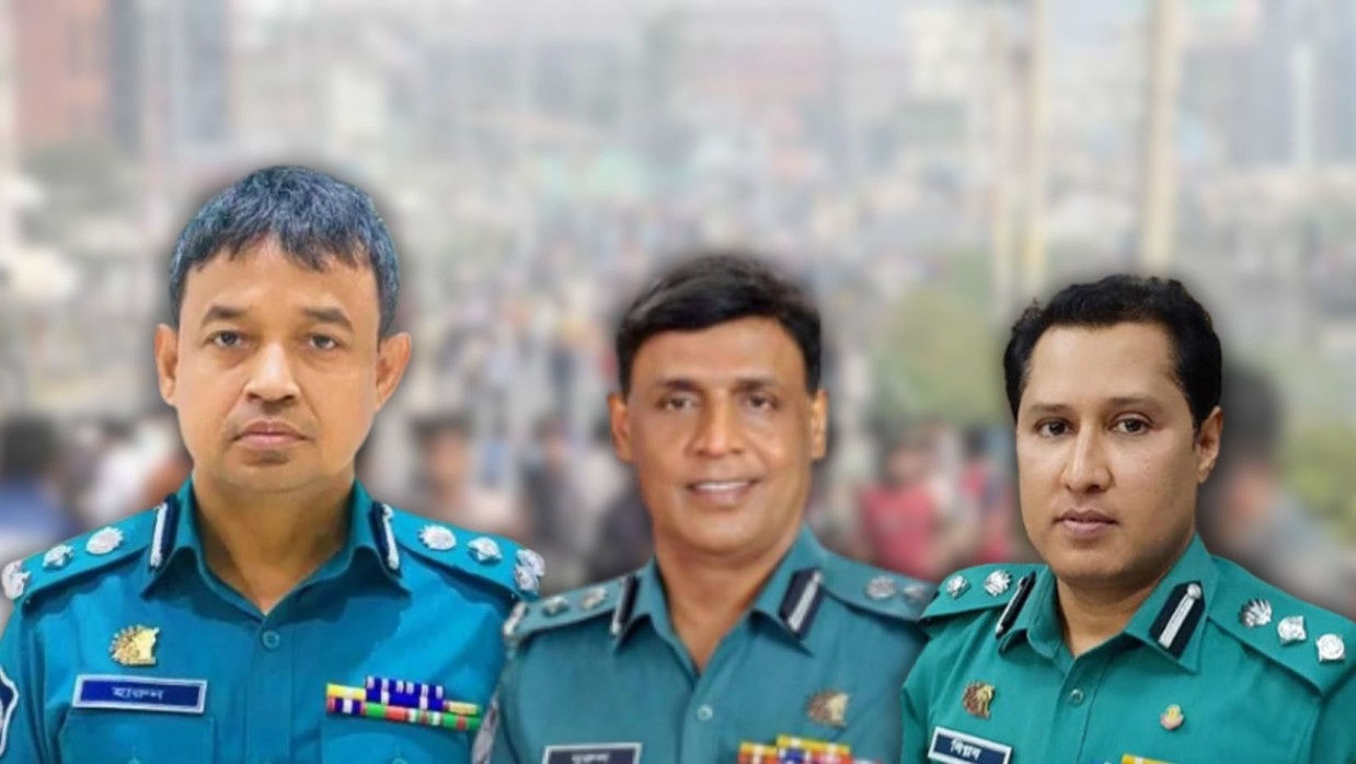 ডিবি হারুন ও ডিআইজি নুরুল ইসলাম এবং অতিঃ ডিআইজি বিপ্লব 