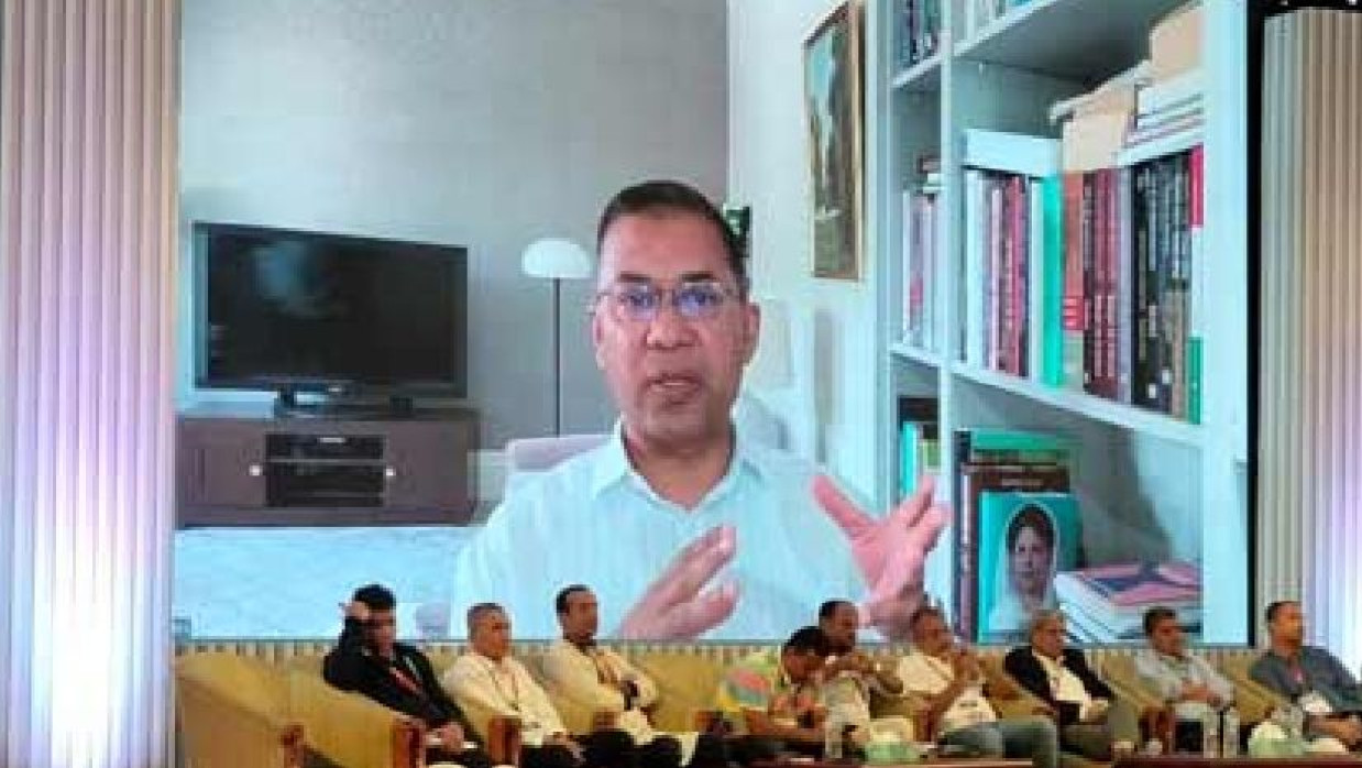 ভার্চুয়ালি যুক্ত হন তারেক রহমান