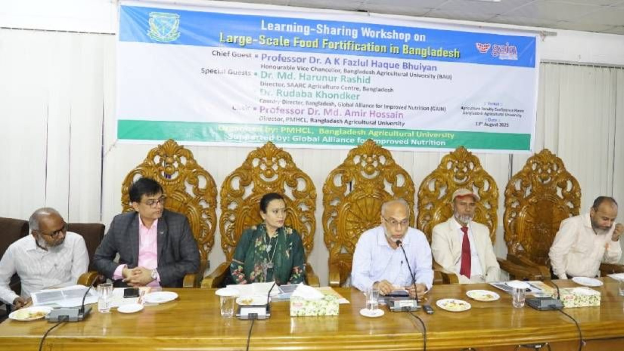 কর্মশালায় প্রধান অতিথি হিসেবে উপস্থিত ছিলেন বাকৃবি উপাচার্য অধ্যাপক ড. এ কে ফজলুল হক ভূঁইয়া