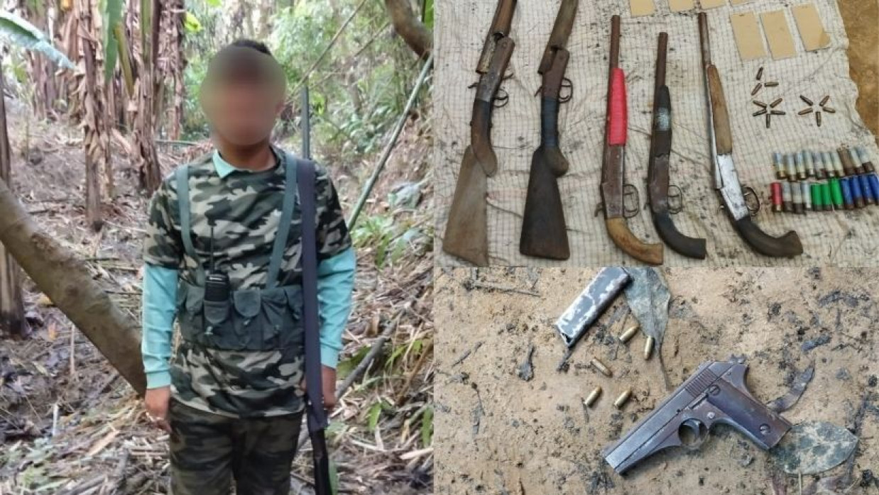 খাগড়াছড়িতে অস্ত্রসহ সন্ত্রাসী আটক