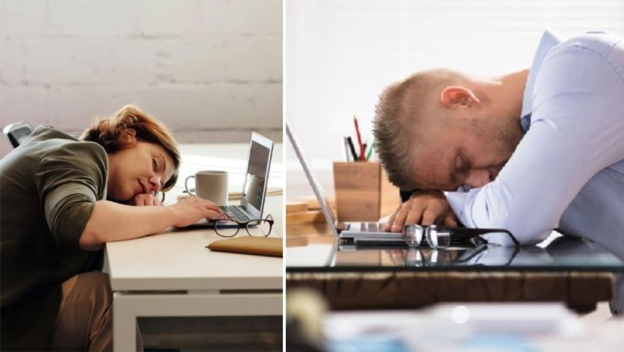 কাজের ফাঁকে ঘুম 