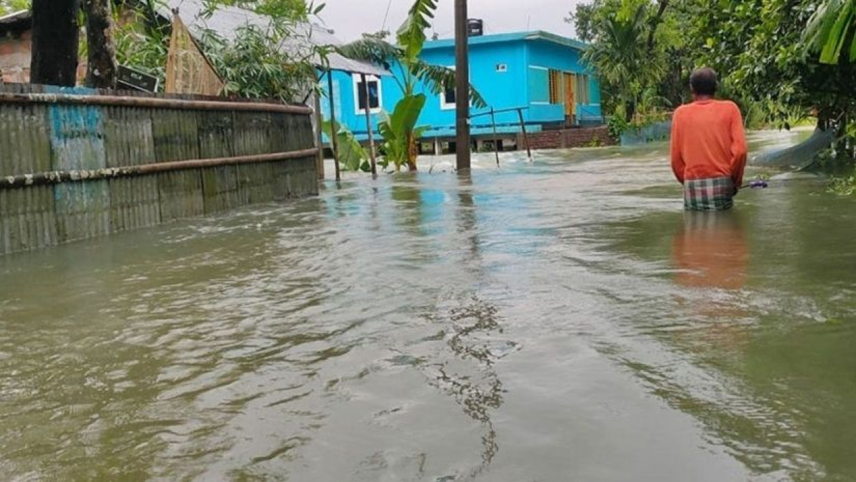 দেশের বন্যাকবলিত একটি এলাকা