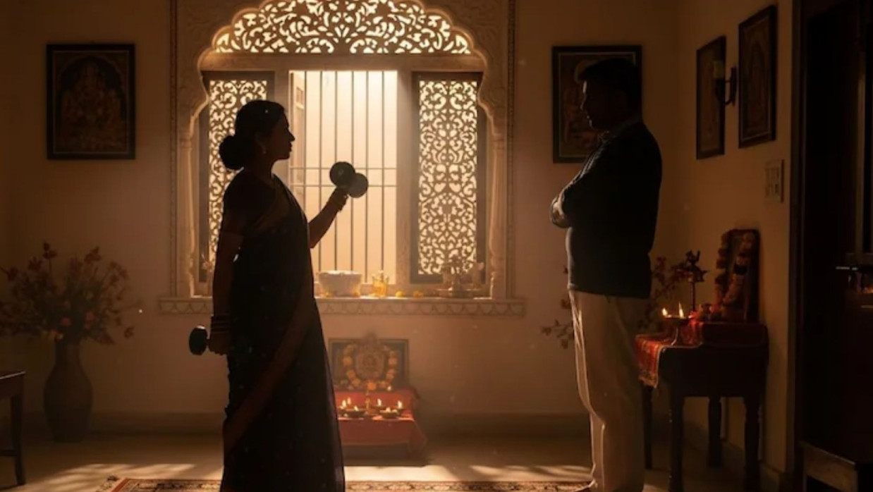 নোরা ফাতেহির মতো স্ত্রীকে ব্যায়াম করতে বাধ্য স্বামীর