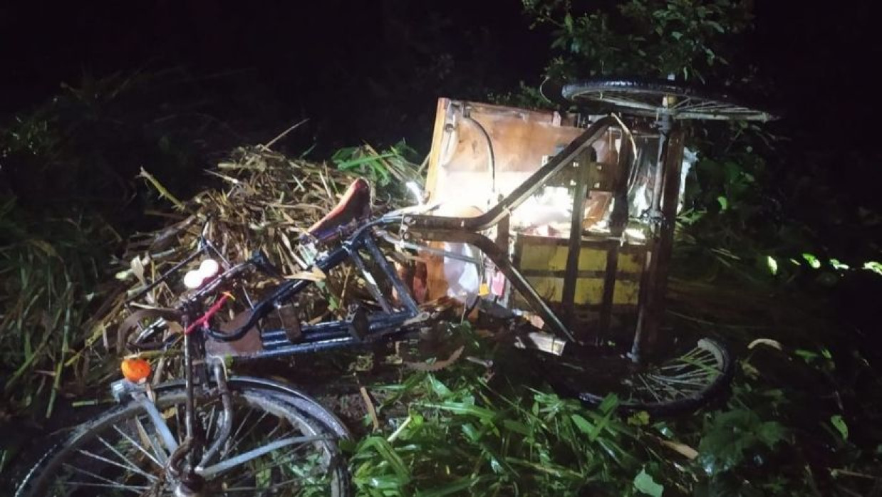 গাড়ির ধাক্কায়  চূর্ণ-বিচূর্ণ ভ্যান