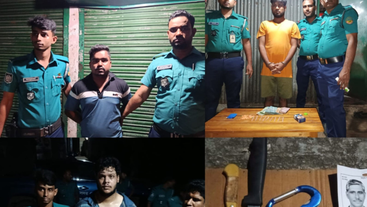 যৌথবাহিনীর অভিযানে সন্ত্রাসী, মাদক ও খুনের আসামি গ্রেপ্তার