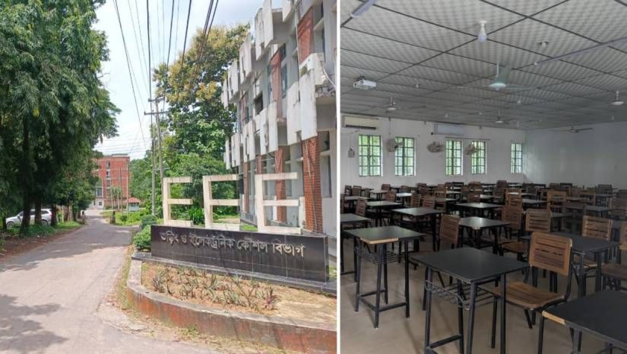 ফাঁকা ক্যাম্পাস ও ক্লাসরুম 