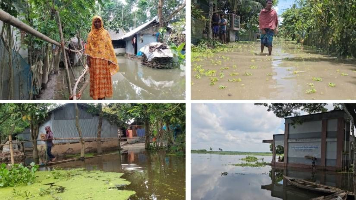 শার্শা উপজেলায় হাজারো পরিবার দেড় মাসের বেশি সময় ধরে পানিবন্দি