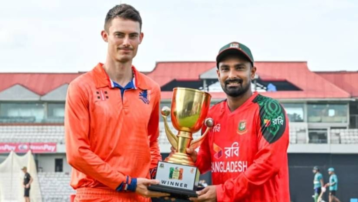 বাংলাদেশ-নেদারল্যান্ডস সিরিজের ট্রফি উন্মোচন 
