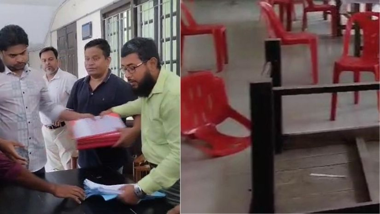 রাবিতে ছাত্র সংসদ নির্বাচনের কার্যক্রমে বাধা ও ভাংচুর করেছেন ছাত্রদলের নেতা-কর্মীরা 