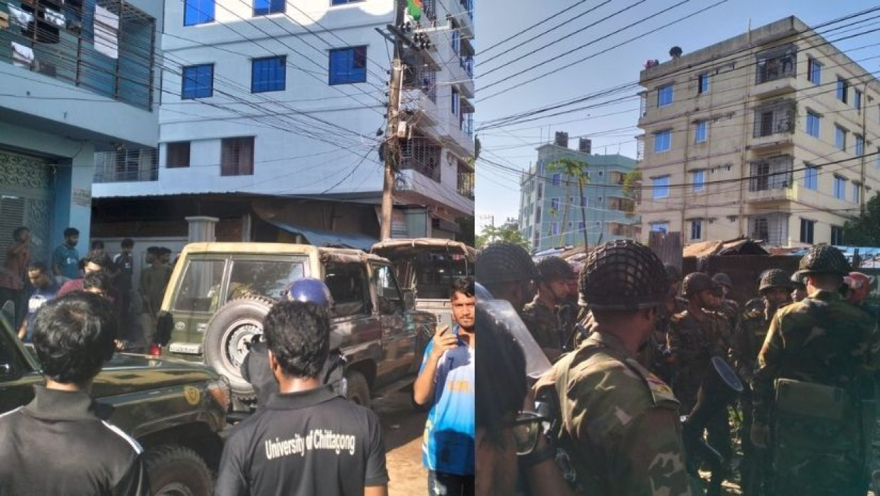 ক্যাম্পাসের আশপাশে অন্তত ১০টি যৌথ বাহিনীর গাড়ি প্রবেশ করেছে