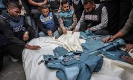 গাজায় ইসরায়েলি হামলায় নিহত ১০০ সাংবাদিক 