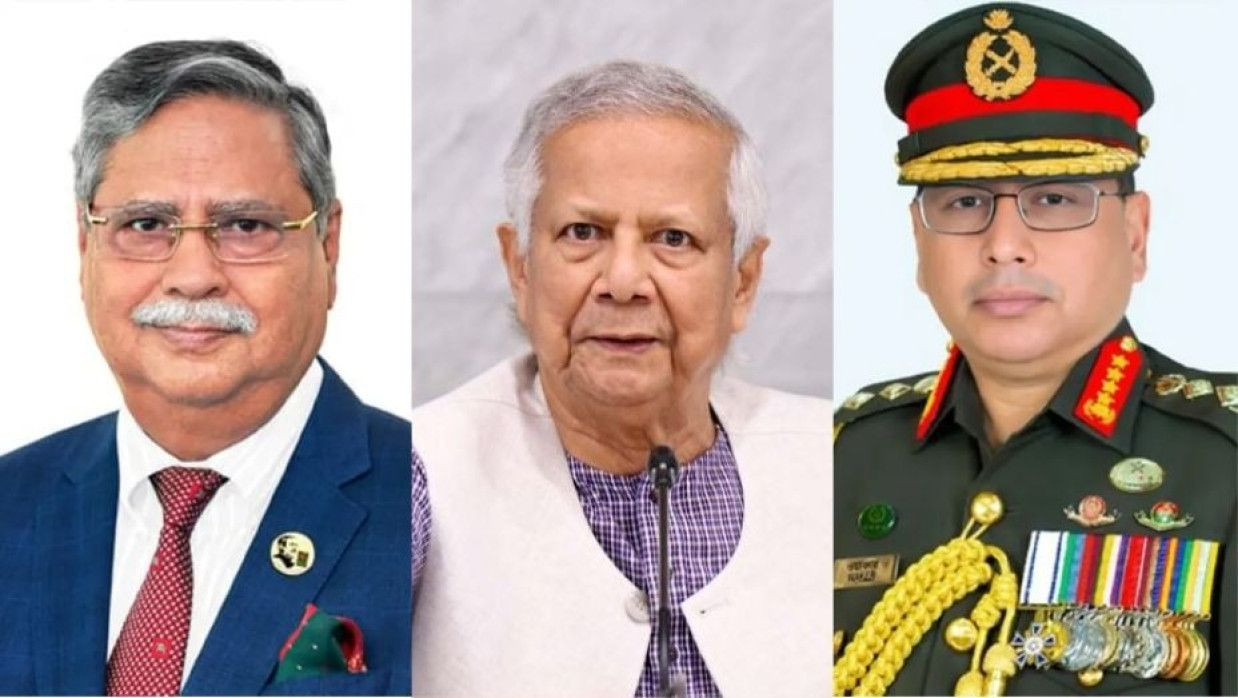 রাষ্ট্রপতি ও প্রধান উপদেষ্টা এবং সেনাপ্রধান