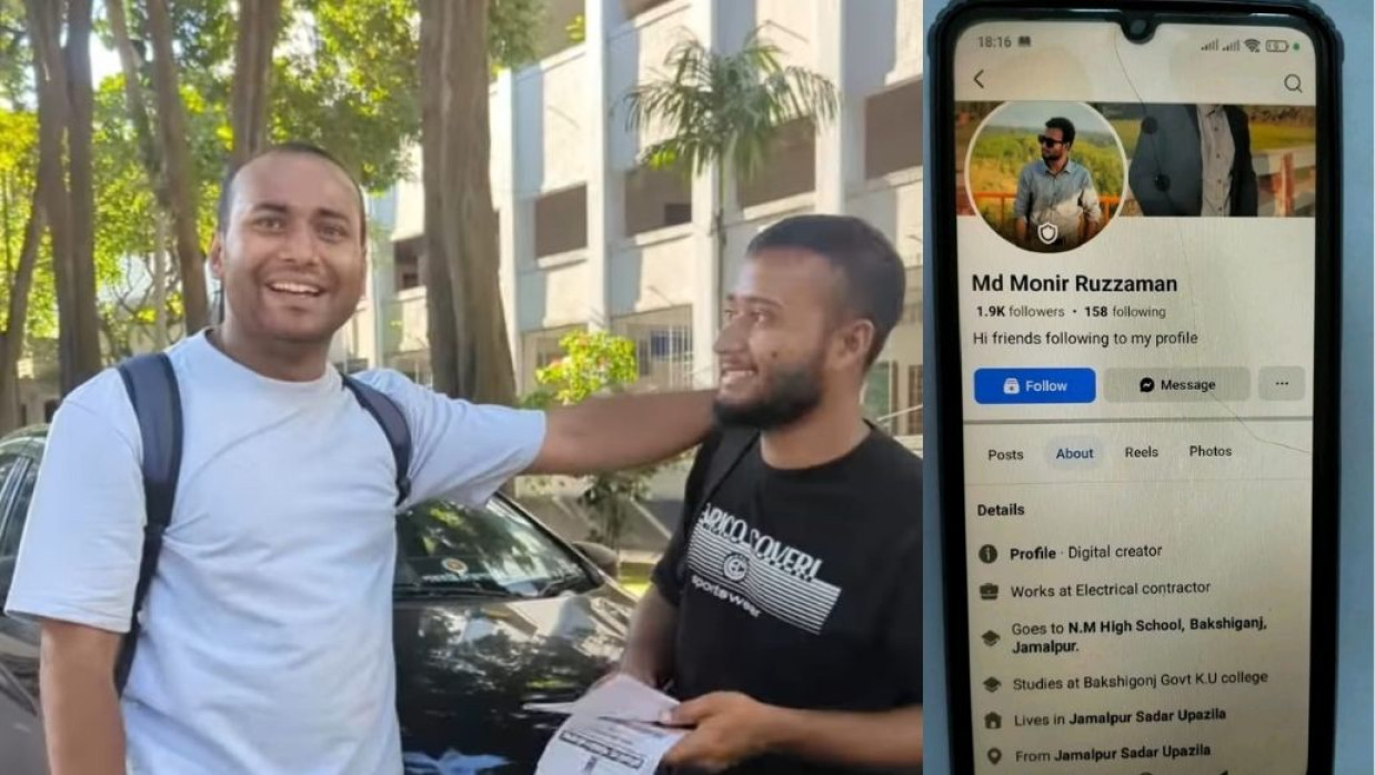 ডাকসু নির্বাচনে ছাত্রদল নেতার পক্ষে ভোট চাইতে আসা যুবক