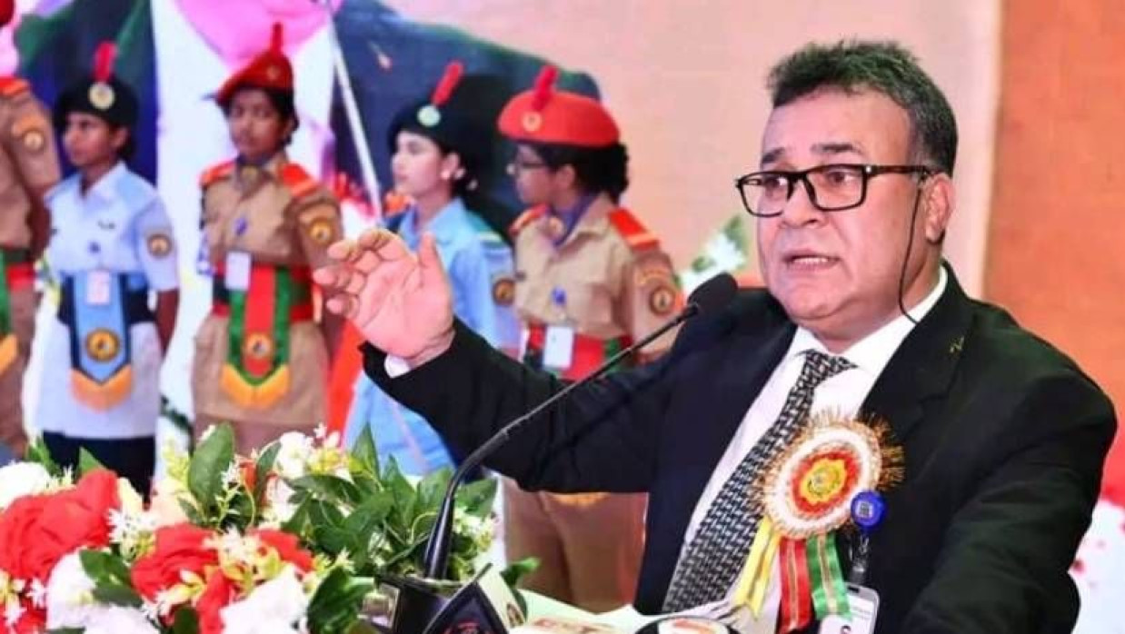 জাতীয় বিশ্ববিদ্যালয়ের আঞ্চলিক কেন্দ্র উদ্বোধন অনুষ্ঠানে বক্তব্য দিচ্ছেন উপাচার্য প্রফেসর ড. এ এস এম আমানুল্লাহ