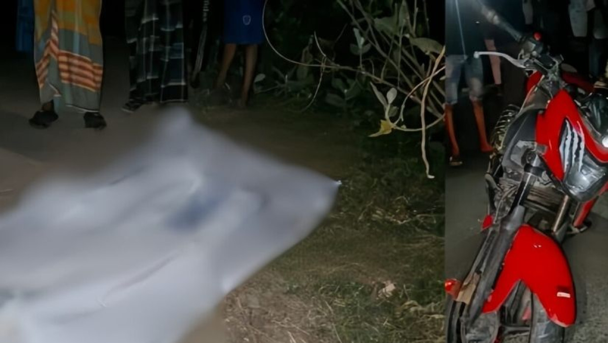 মোটরসাইকেল চালাতে গিয়ে প্রাণ হারালেন যুবক