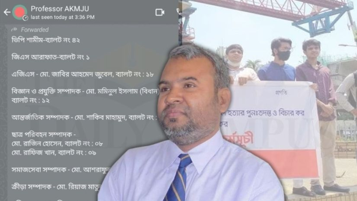 আওয়ামীপন্থি শিক্ষক অধ্যাপক আ ক ম জামাল উদ্দিন ও ছড়িয়ে পড়া স্ক্রিনশট