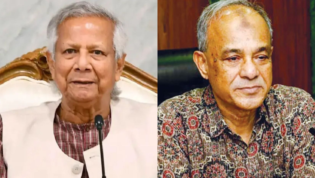  প্রধান উপদেষ্টা ড. মুহাম্মদ ইউনূস ও স্বরাষ্ট্র উপদেষ্টা জেনারেল (অব.) জাহাঙ্গীর আলম চৌধুরী