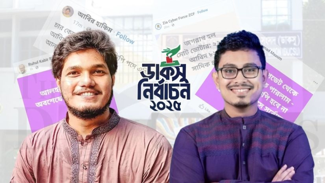 ভিপি প্রার্থী আবিদুল ইসলাম খান ও সাদিক কায়েম