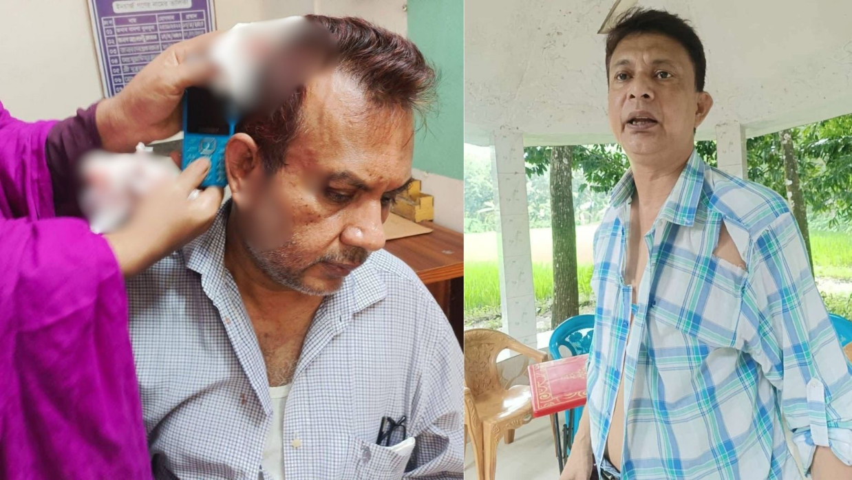 বিদ্যালয়ের ভারপ্রাপ্ত প্রধান শিক্ষকের ওপর বিএনপি নেতাদের হামলা