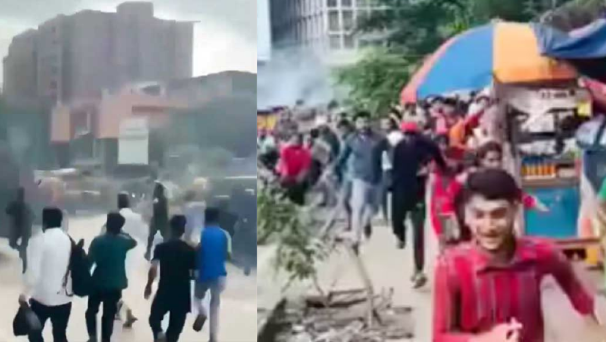 ঝটিকা মিছিল থেকে ককটেল বিস্ফোরণের ঘটনা ঘটে