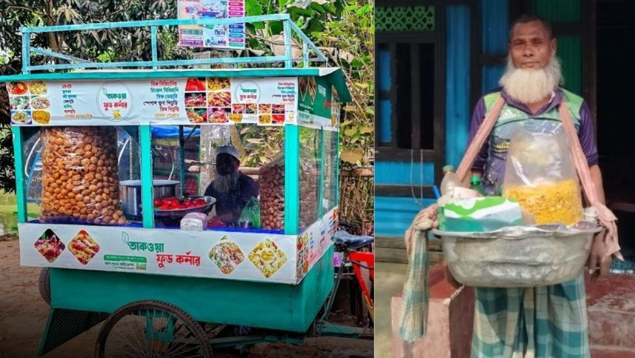 ঝালমুড়ি বিক্রেতা উজির আহমাদকে ফুড কার্ট কিনে দিয়েছে আস-সুন্নাহ ফাউন্ডেশন