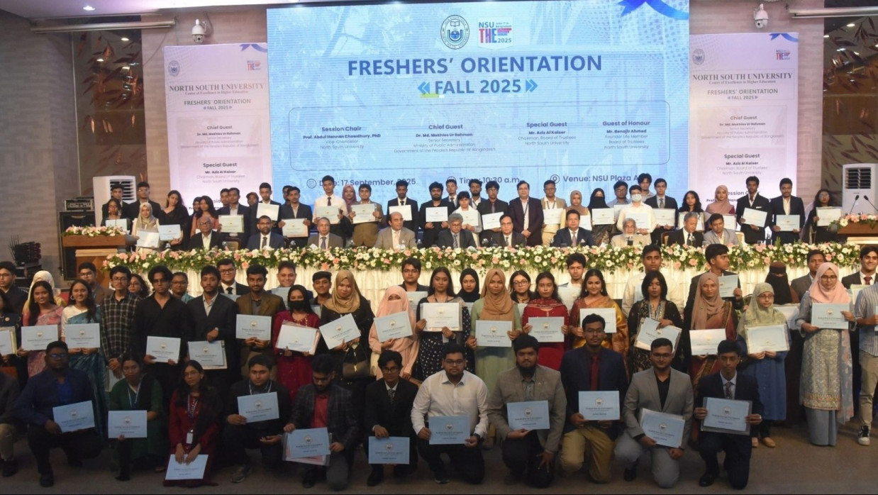 এনএসইউতে ফল সেমিস্টার-২০২৫ ওরিয়েন্টেশন অনুষ্ঠিত 