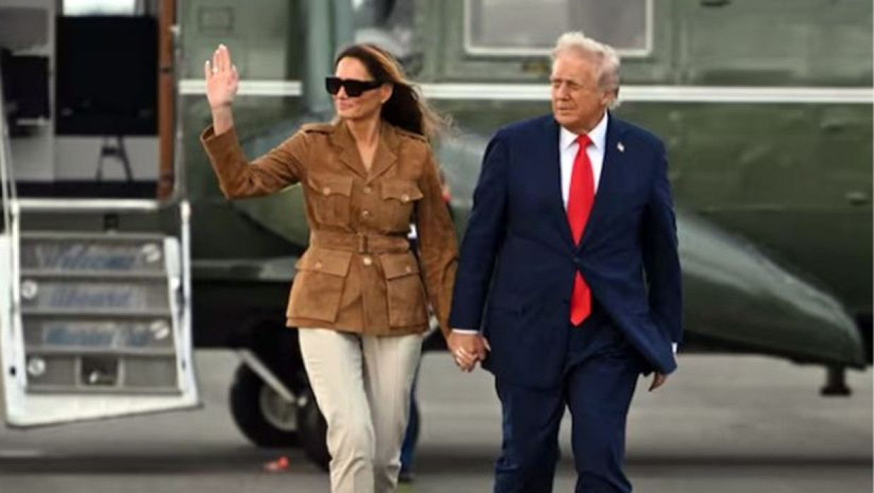 ডোনাল্ড ট্রাম্পকে বহনকারী হেলিকপ্টার