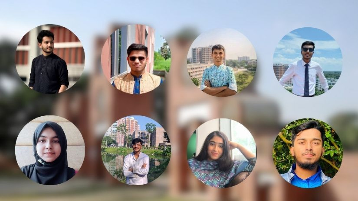 মেরিন, যায়েদ, নাঈমুর, হিরো, আশা, আশরাফ, ইশরাত ও হাবিবুর