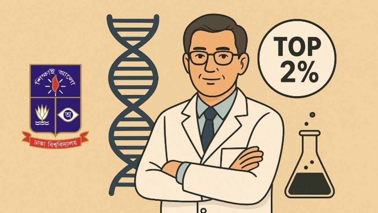 বিশ্বের শীর্ষ ২ শতাংশ বিজ্ঞানীর তালিকায় ঢাকা বিশ্ববিদ্যালয়ের ৩৫ শিক্ষক-গবেষক