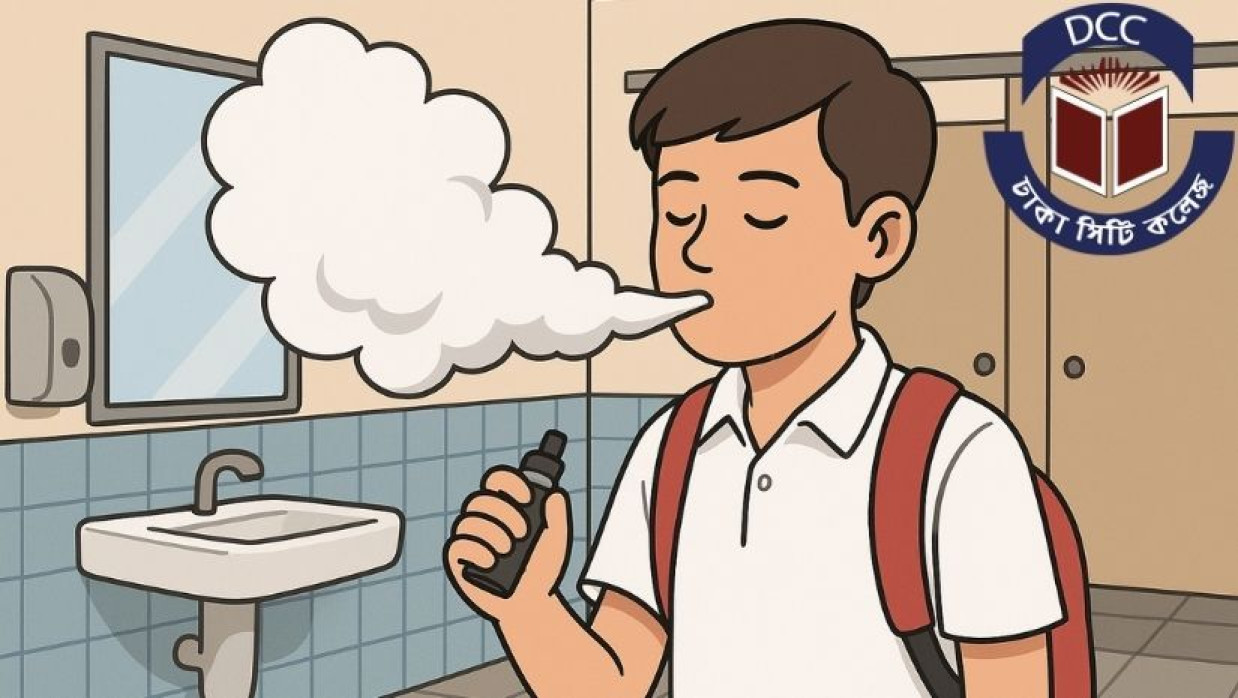 কলেজের ২নং ভবনের ২য় তলার বাথরুমে হাতেনাতে ধরা হয় দুই শিক্ষার্থীকে