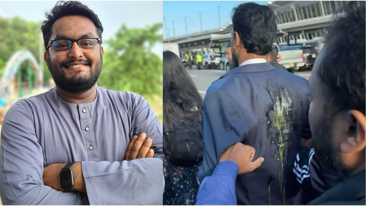 আখতার হোসেনকে লক্ষ করে ডিম নিক্ষেপ 