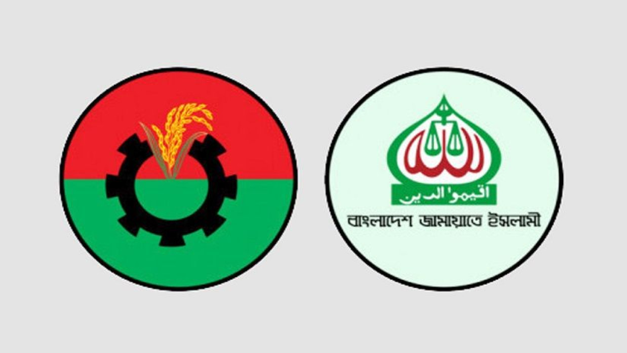 বিএনপি ও জামায়াতে ইসলামীর লোগো