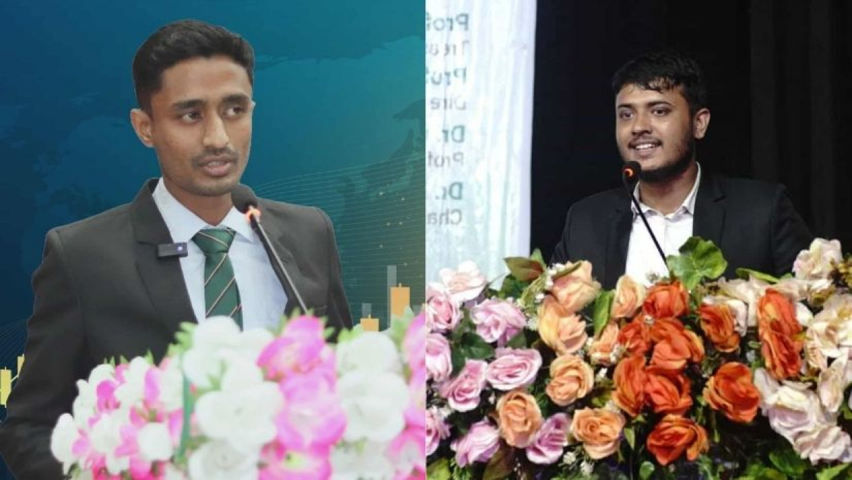 তরুণ কলাম লেখক ফোরামের সভাপতি সজীব ও সাধারণ সম্পাদক আবদুর রহিম