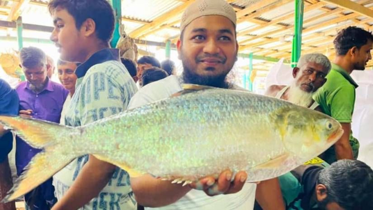 এই ইলিশটি ১৪ হাজার টাকায় বিক্রি হয়েছে