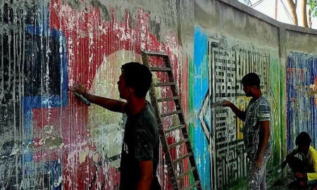 গণঅভ্যুত্থানের গ্রাফিতি মুছে ফেলার অভিযোগ, প্রশাসক বললেন ভিন্ন কথা