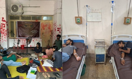 ৪৮ ঘন্টা ধরে অনশনে চট্টগ্রাম বিশ্ববিদ্যালয়ের ৯ শিক্ষার্থীর সবাই অসুস্থ 