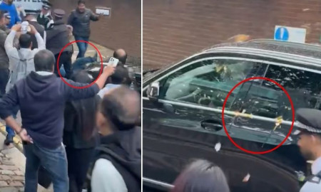 লন্ডনে উপদেষ্টা মাহফুজ আলমের গাড়িতে ডিম নিক্ষেপ আ. লীগের নেতাকর্মীদের