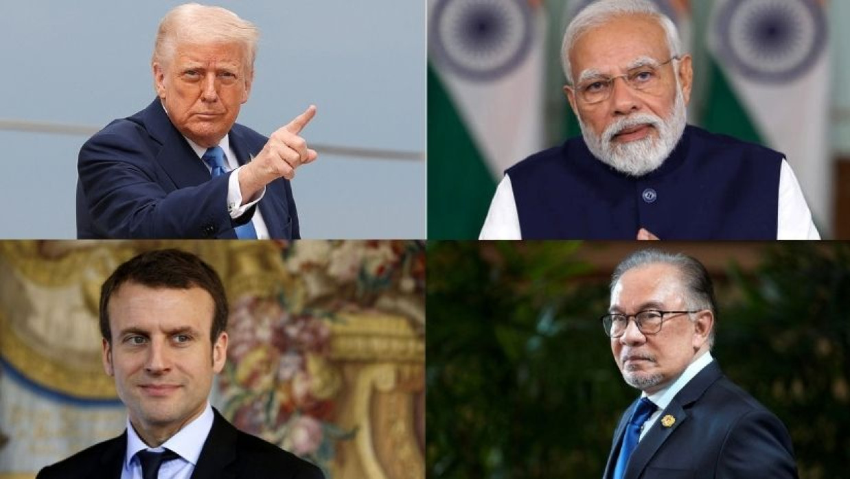  মোদি, ম্যাঁক্রো, আনোয়ার ইব্রাহিম