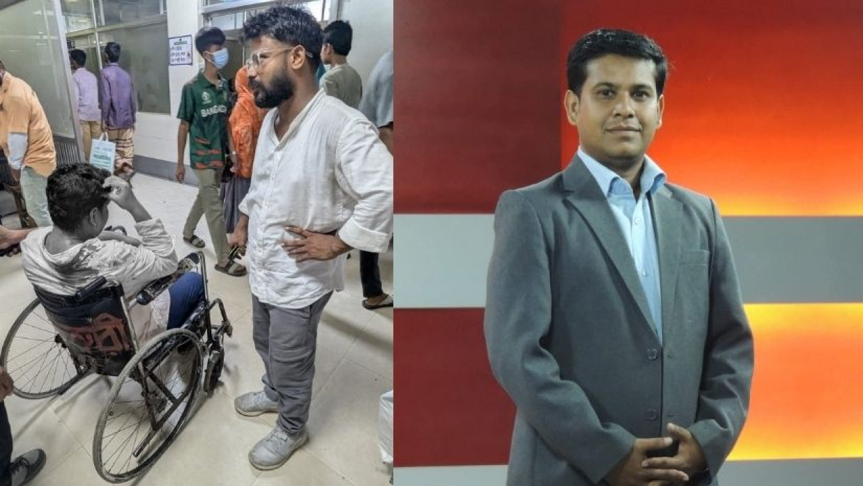 দুর্বৃত্তদের হামলায় আহত এখন টিভির ব্যুরো প্রধান ও ক্যামেরাপার্সন