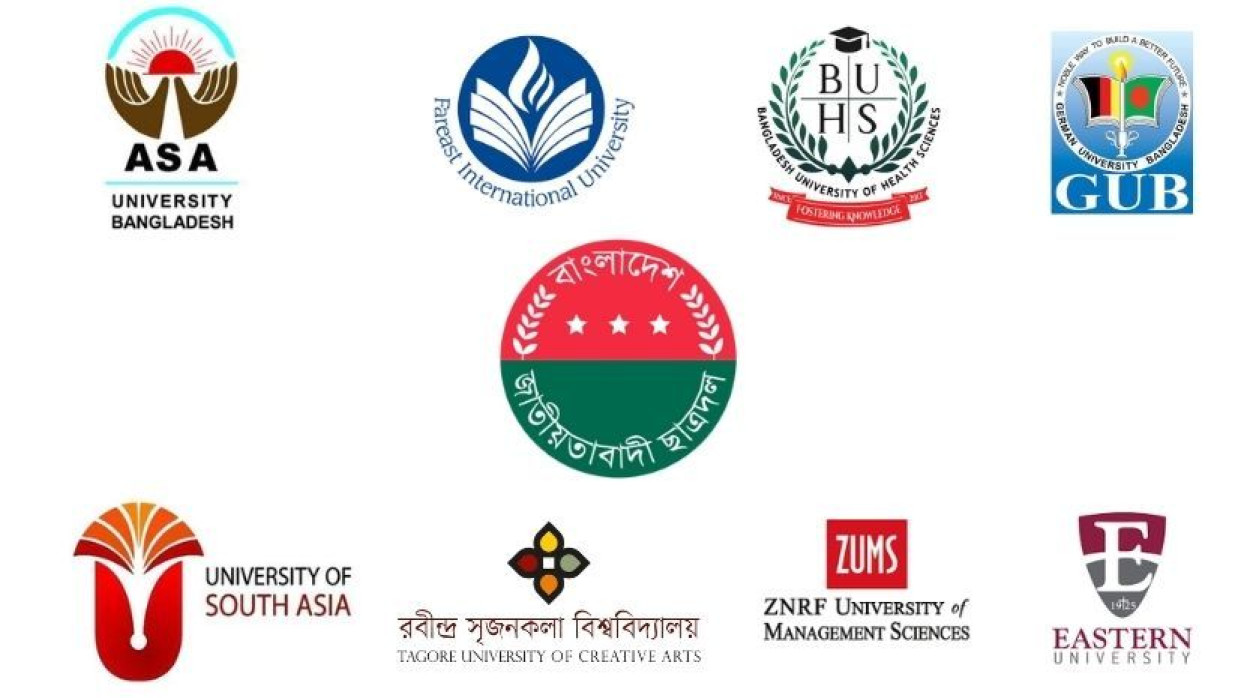 ৮ বিশ্ববিদ্যালয় ও ছাত্রদলের লোগো