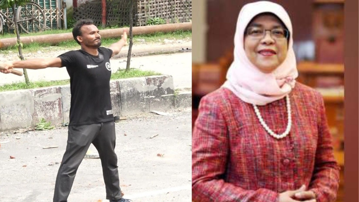 বাম থেকে আবু সাঈদ ও হালিমা ইয়াকুব