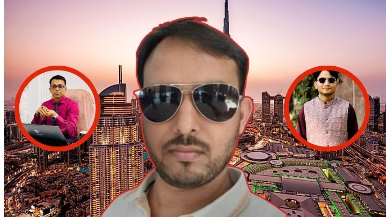 হুন্ডি ব্যবসায়ী মো. সাইফুল ইসলাম। বামে ট্রাভেল এজেন্সির স্বত্বাধিকারী শেখ নাঈম ও ডানে ছাত্রদল নেতা শাওন