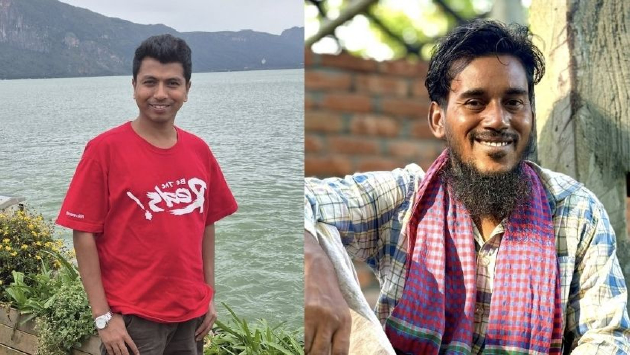 মূকাভিনেতা মীর লোকমান ও কন্টেন্ট ক্রিয়েটর রিপন মিয়া