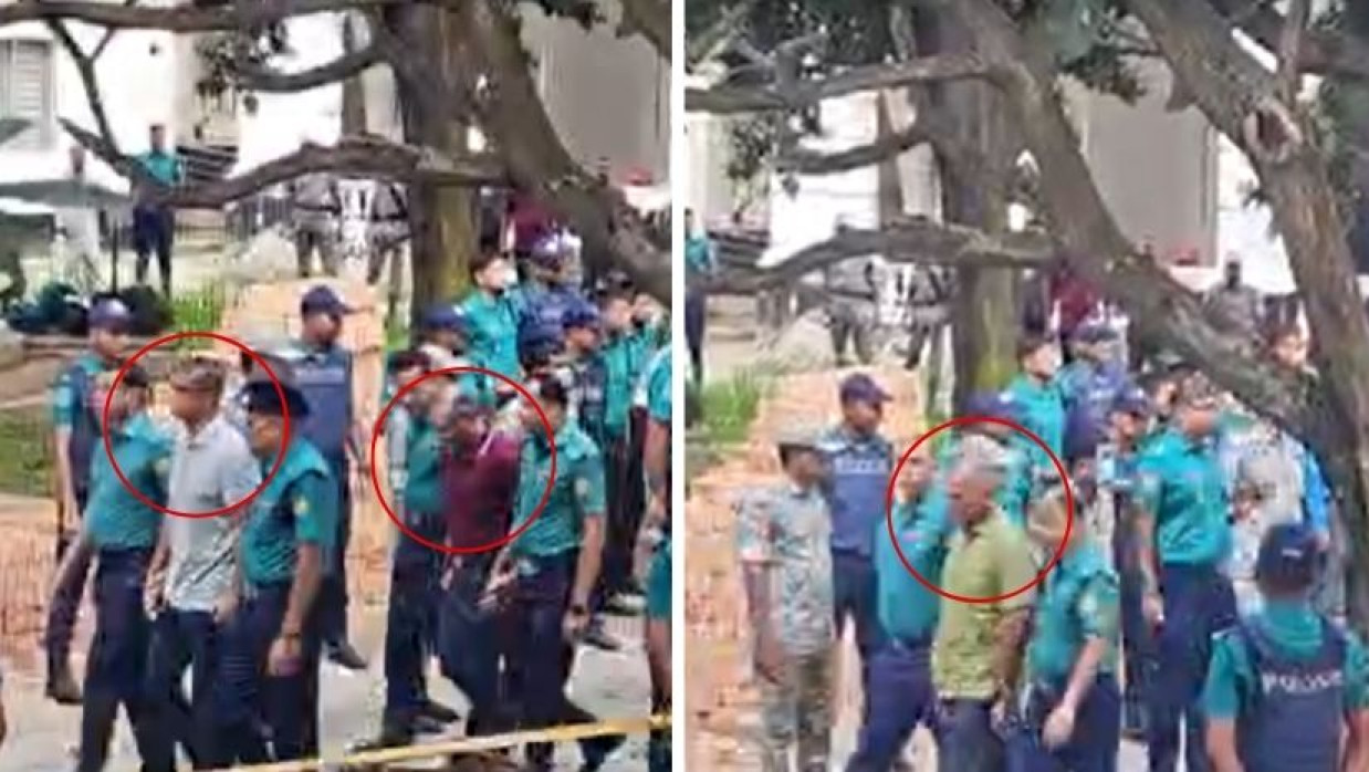 হাজির করা হচ্ছে সেনা কর্মকর্তাদের